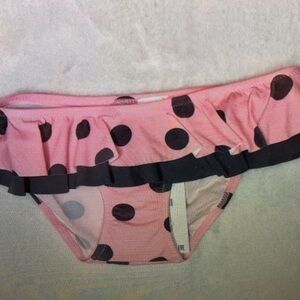 Pink Polka Dot Kids Bikini Bottom